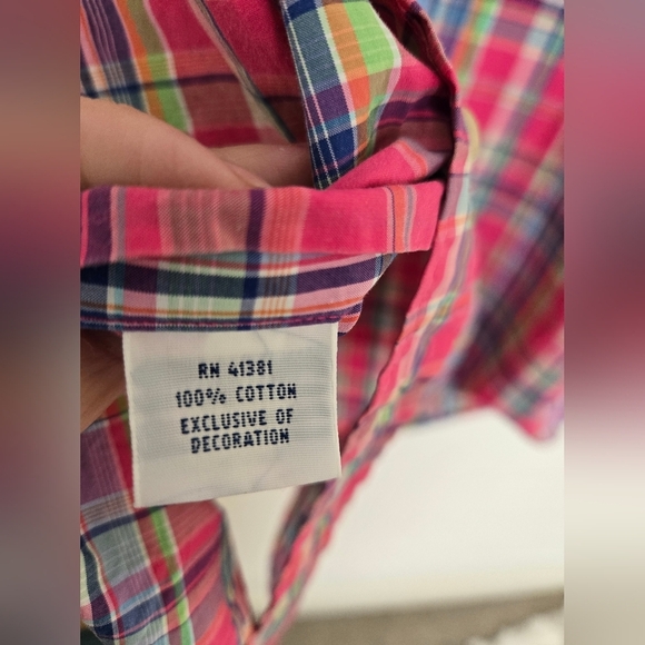 Ralph Lauren Men's Pink Plaid Button Up Shirt, Spring, Easter | size L - Picture 4 of 5